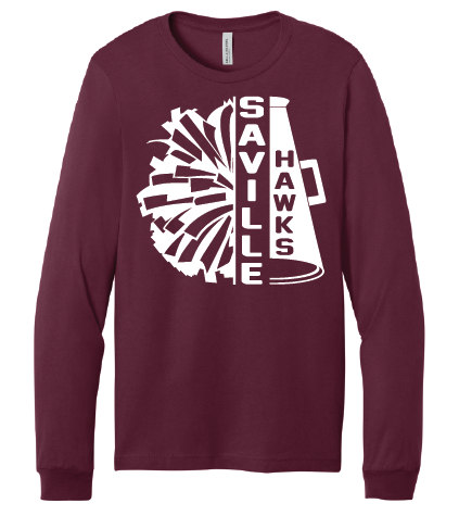 Saville Cheer Long Sleeve T-Shirt 2026 - BELLA+CANVAS®